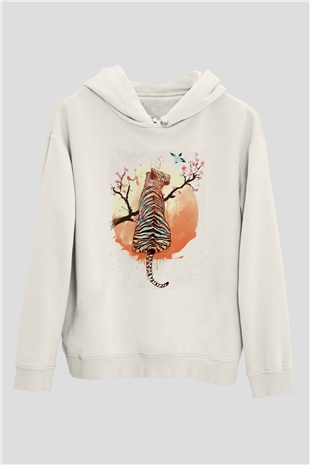 Kaplan Beyaz Unisex Hoodie