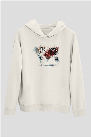 Kaplan Beyaz Unisex Hoodie