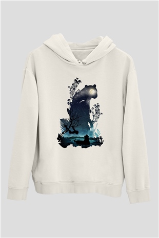 Kaplan Beyaz Unisex Hoodie