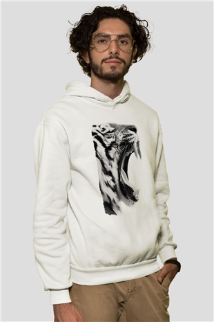 Kaplan Beyaz Unisex Hoodie