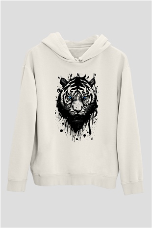 Kaplan Beyaz Unisex Hoodie
