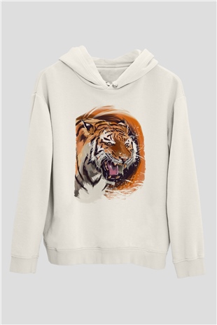 Kaplan Beyaz Unisex Hoodie