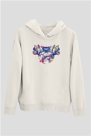 Kaplan Beyaz Unisex Hoodie