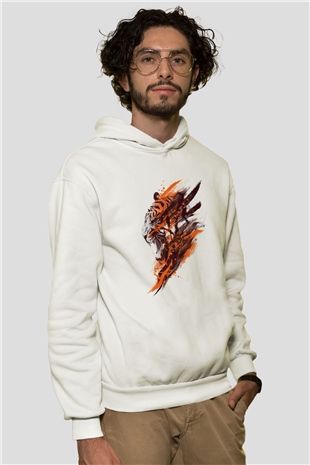 Kaplan Beyaz Unisex Hoodie