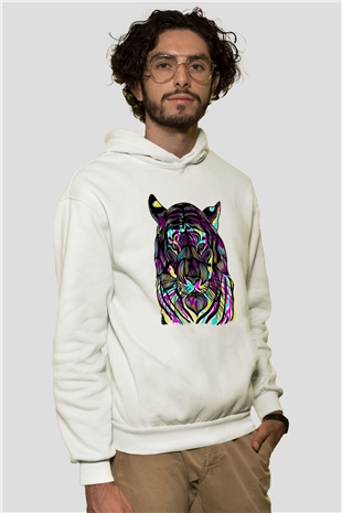 Kaplan Beyaz Unisex Hoodie