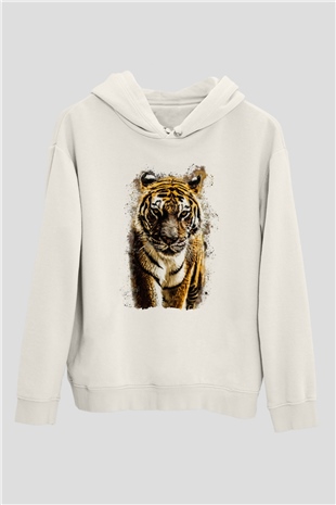 Kaplan Beyaz Unisex Hoodie