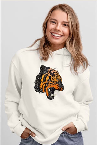 Kaplan Beyaz Unisex Hoodie