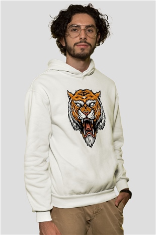 Kaplan Beyaz Unisex Hoodie