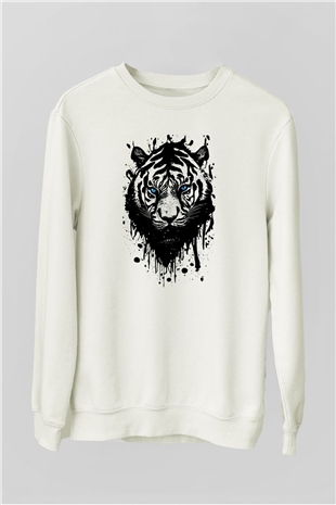 Kaplan Beyaz Unisex Sweatshirt