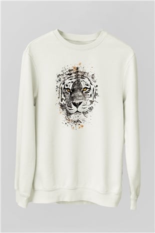 Kaplan Beyaz Unisex Sweatshirt
