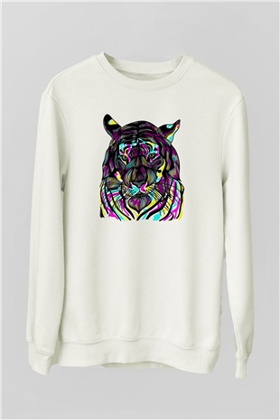 Kaplan Beyaz Unisex Sweatshirt