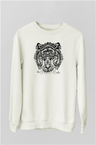 Kaplan Beyaz Unisex Sweatshirt
