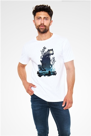 Kaplan Beyaz Unisex Tişört T-Shirt - TişörtFabrikası