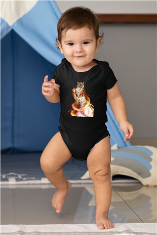 Kaplan Siyah Bebek Body - Zıbın