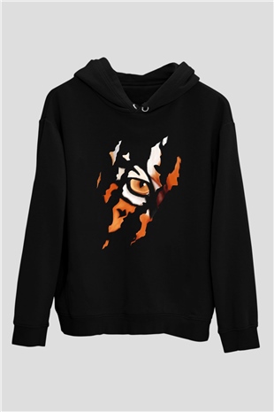 Kaplan Siyah Unisex Hoodie