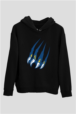 Kaplan Siyah Unisex Hoodie