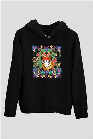 Kaplan Siyah Unisex Hoodie