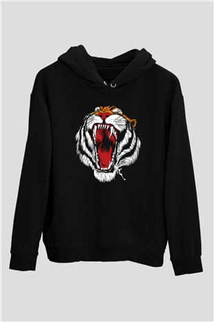 Kaplan Siyah Unisex Hoodie