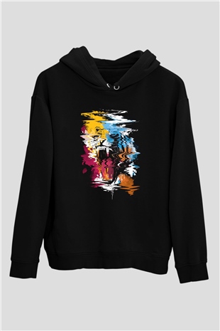 Kaplan Siyah Unisex Hoodie