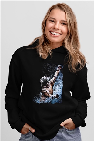 Kaplan Siyah Unisex Hoodie