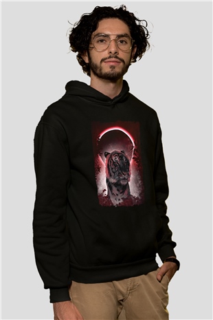Kaplan Siyah Unisex Hoodie