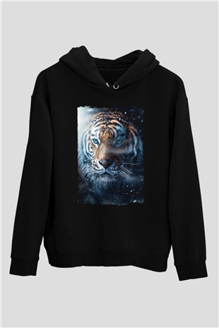 Kaplan Siyah Unisex Hoodie