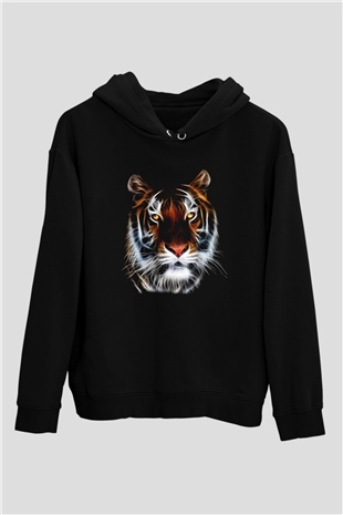 Kaplan Siyah Unisex Hoodie