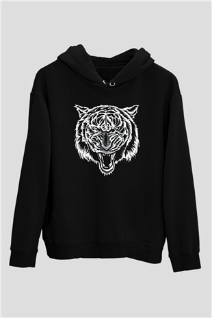 Kaplan Siyah Unisex Hoodie