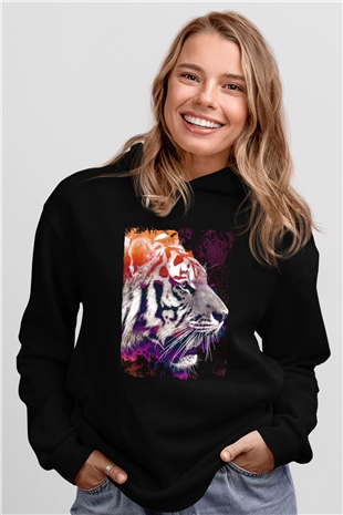 Kaplan Siyah Unisex Hoodie
