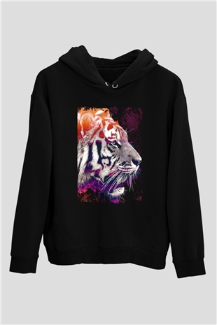Kaplan Siyah Unisex Hoodie