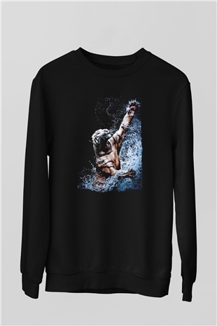 Kaplan Siyah Unisex Sweatshirt