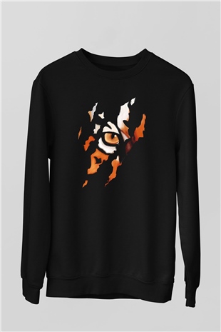 Kaplan Siyah Unisex Sweatshirt