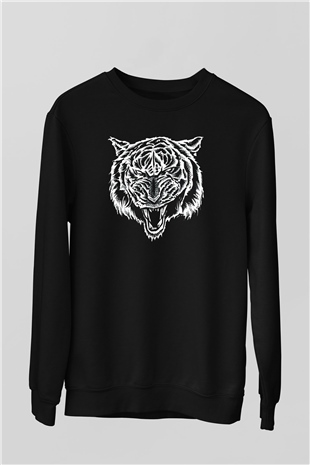 Kaplan Siyah Unisex Sweatshirt