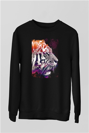 Kaplan Siyah Unisex Sweatshirt
