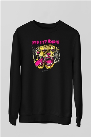 Kaplan Siyah Unisex Sweatshirt
