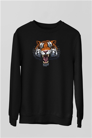 Kaplan Siyah Unisex Sweatshirt