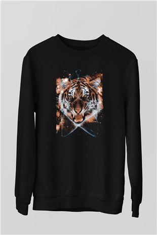 Kaplan Siyah Unisex Sweatshirt
