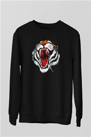 Kaplan Siyah Unisex Sweatshirt