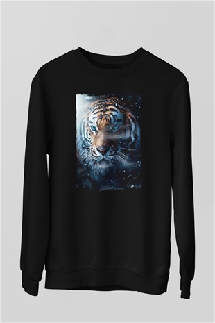 Kaplan Siyah Unisex Sweatshirt