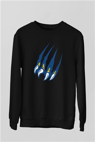Kaplan Siyah Unisex Sweatshirt