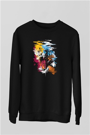 Kaplan Siyah Unisex Sweatshirt