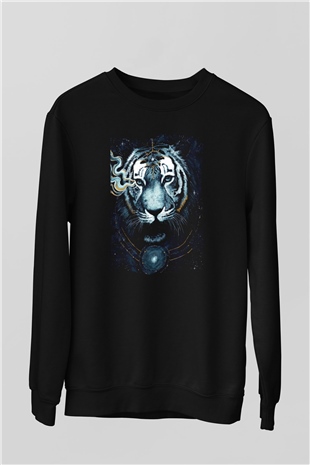 Kaplan Siyah Unisex Sweatshirt