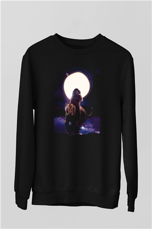 Kaplan Siyah Unisex Sweatshirt