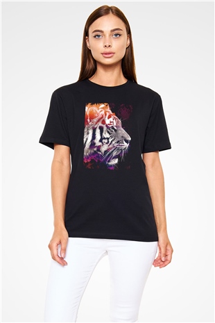 Kaplan Siyah Unisex Tişört T-Shirt - TişörtFabrikası