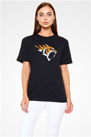 Kaplan Siyah Unisex Tişört T-Shirt - TişörtFabrikası
