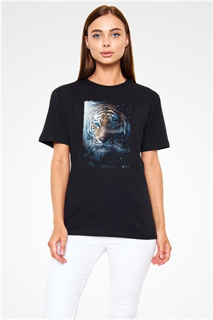 Kaplan Siyah Unisex Tişört T-Shirt - TişörtFabrikası