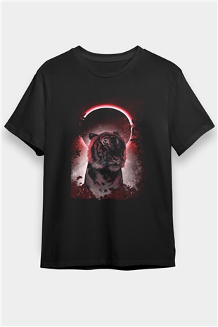 Kaplan Siyah Unisex Tişört T-Shirt - TişörtFabrikası