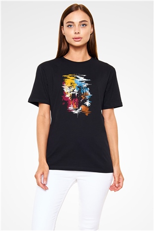 Kaplan Siyah Unisex Tişört T-Shirt - TişörtFabrikası