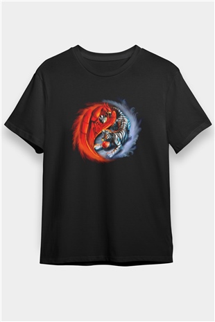 Kaplan Siyah Unisex Tişört T-Shirt - TişörtFabrikası