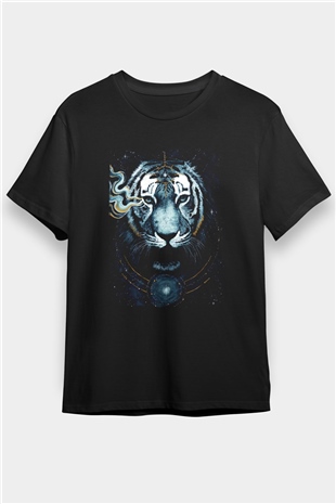 Kaplan Siyah Unisex Tişört T-Shirt - TişörtFabrikası